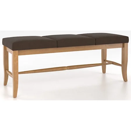 Customizable 3 Seat Upholstered Bench, 20"